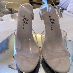 Ellie clear bikini pageant competition heels 5”